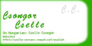 csongor cselle business card